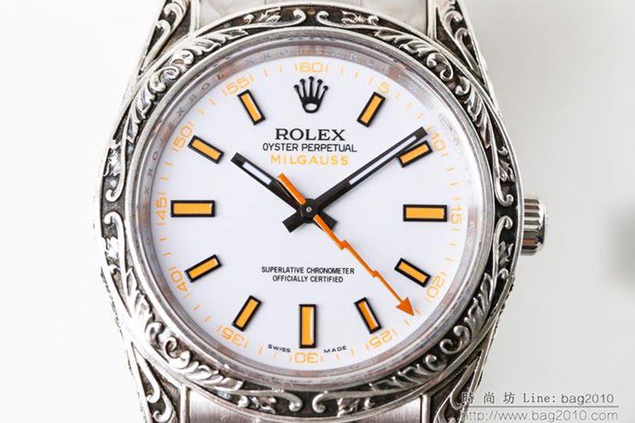 ROLEX勞力士 新品上市 N9最新力作 雕刻手工 純銀殼套 瑞士ETA2824自動上旋機芯 超強防水 鱷魚皮錶帶 高檔男士腕表  wssb4774